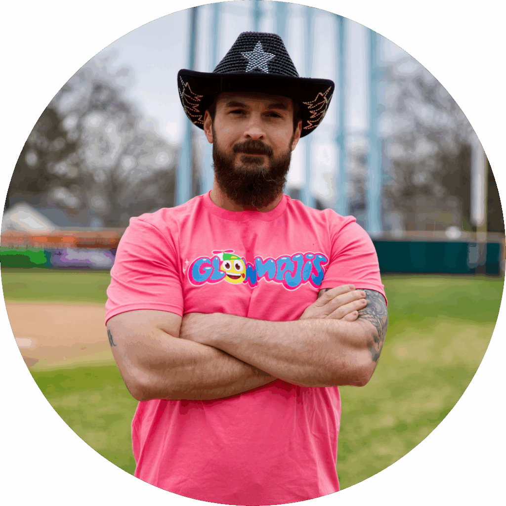 Headshot of Ray Ortega, Head Coach, Glow Moji's at Cosmic Baseball