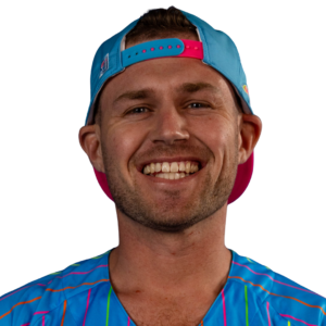 Headshot of Neil Lang in a Glow Mojis uniform.