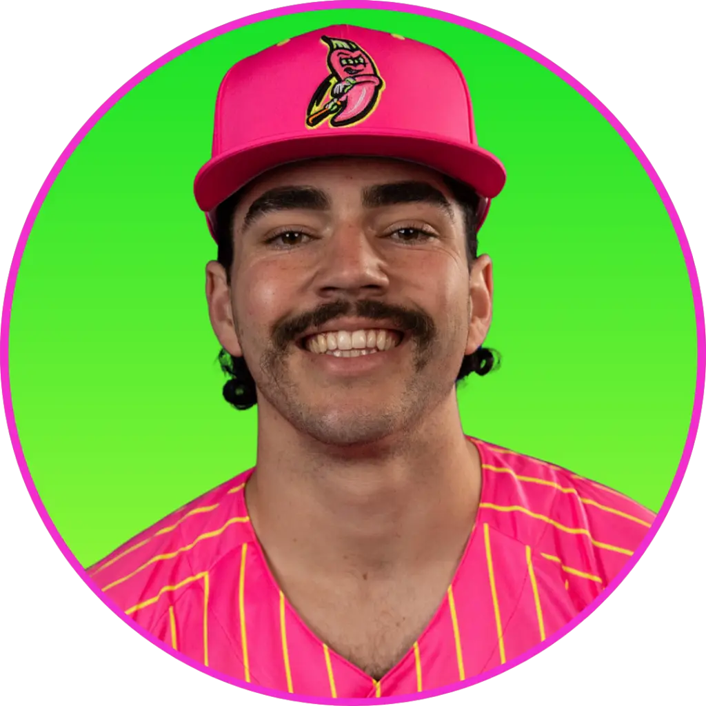 Headshot of Adam Arroyo in a Chili Peppers uniform.
